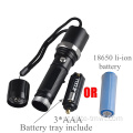 Lanterna recarregável Ultravioleta LED UV Torch com zoom